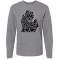 thumbnail image 3 of Inktastic Michigan Silhouette Mandala Long Sleeve T-Shirt, 3 of 5