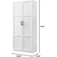 thumbnail image 6 of Pemberly Row Contemporary Engineered Wood Storage Cabinet in White, 6 of 6