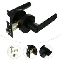 PartyKindom Interior Door Levers Black Zinc Alloy Easy Install for Home 1Pair