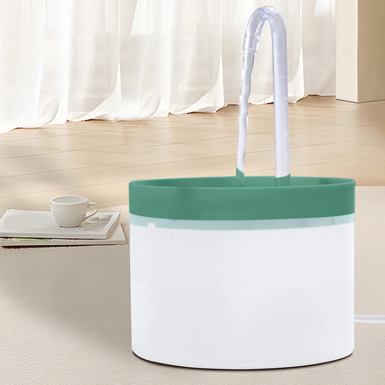 AUHomi Water Cat Fountain - Automatic Pet Waterer Dispenser | Auto Water Bowl for Pet Cats | Water Fountains for Cats Indoor | Pet Supplies Water Dispenser for Pets Puppy Kitten (Green)