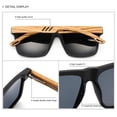 thumbnail image 3 of Polarized sunglasses, fashionable square bamboo fiber, Blue, 3 of 5