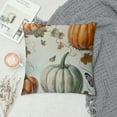 thumbnail image 2 of Qinduosi Pumpkins Pillowcase,Watercolor Pumpkins Halloween Thanksgiving Autumn Vegetable Throw Pillow Cover Square Cushion Case for Boy Girl Woman Decorative White, 2 of 5