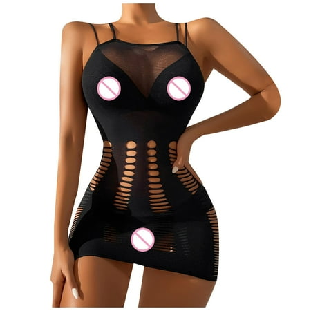 

Womens Chemise Lace Babydoll See Through Mini Sleepwear V Neck Nightgown Lingerie
