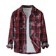 thumbnail image 2 of Blusa y camisa de manga larga con cuello vuelto para hombre, estilo casual, de color liso, con botones, de poliéster., 2 of 5