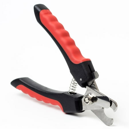 Guillotine Dog Nail Clipper - Professional Pet Nail Clipper Scissors for Large or Small Dogs and Cats Stainless Steel Trim Blades with Safety Guard by Paws & Pals (LARGE)