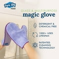 thumbnail image 3 of Microfiber Cleaning Glove  JUST ADD Water No Detergents Needed - for Glass and Multipurpose  Pack of 2 Pure-Sky Streak Free Magic Window Polishing Glove - Removes Stains, Dust, 3 of 9