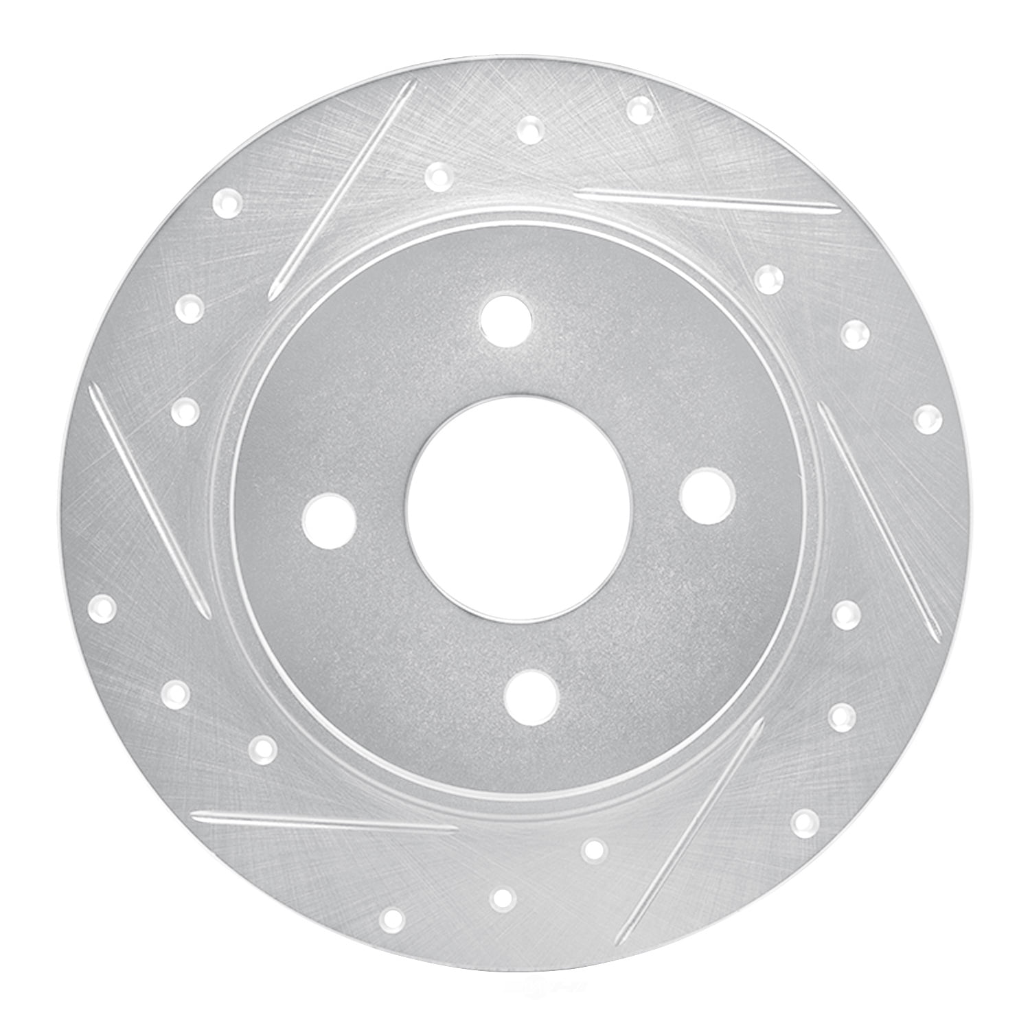 Dynamic Friction Company 631-54271L DFC Brake Rotor - Drilled And Slotted - Silver