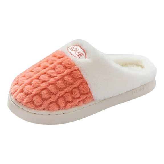 Chenyee Women's Slip on Fuzzy House Slippers Non Slip Memory Foam Outdoor Indoor Warm Plush Bedroom Shoes