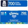 Kleenex Trusted Care Facial Tissues, 10 Cube Boxes, 70 Tissues per Box, 2-Ply