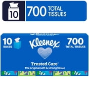 Kleenex Trusted Care Facial Tissues, 10 Cube Boxes, 70 Tissues per Box, 2-Ply