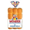 Wonder Bread Dinner Rolls, Soft White Bread Rolls, 24 Count