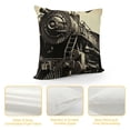 thumbnail image 4 of YINGXI Throw Pillow Cushion Cover, Northern Express Train Canada Railways Photo Freight Machine Print, Decorative Square Accent Pillow Case,Black Grey 12x12in, 4 of 5