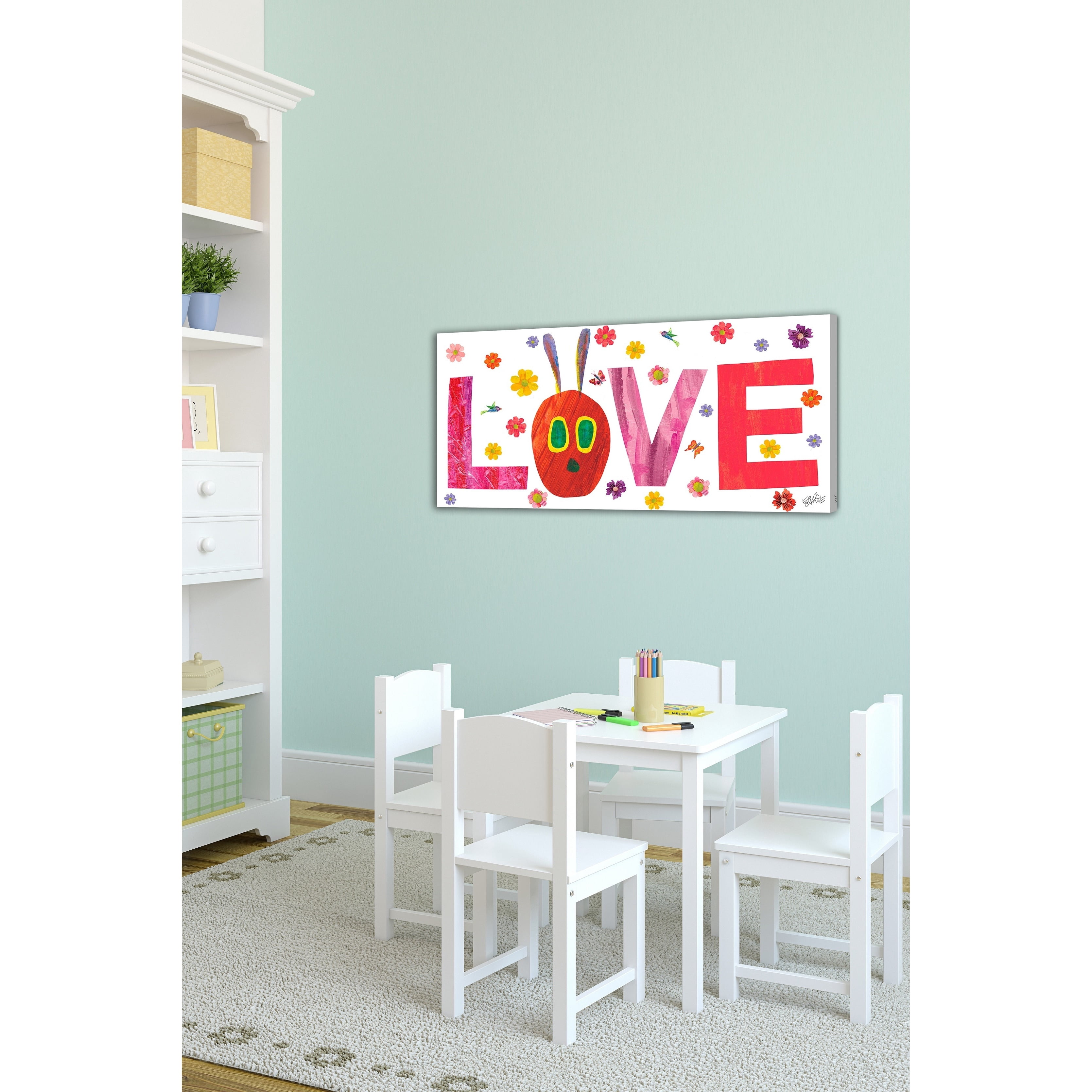 Eric Carle Caterpillar Love 2 Art Print on Premium Canvas