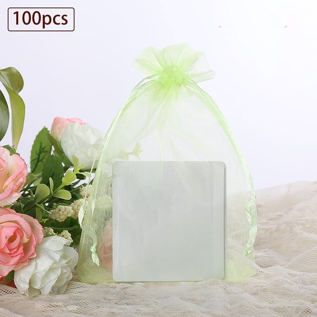 Liquidation de Rangement pour Textiles de Maison 100 Sacs Cadeaux et Cadeaux en Organza Colorés 9Cm X 12Cm, Rangement pour Textiles de Maison