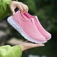thumbnail image 3 of Vedolay Flat Sneakers Flats Shoes Women, Pointed Toe Slip On Loafer Flats Shoes,Pink 7, 3 of 5