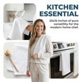 thumbnail image 7 of REGALWOVEN 2 Pack Solid Color Cotton Kitchen Towels, 100% Pure Cotton Soft Absorbent Dish Towels White 25" x 15", 7 of 7