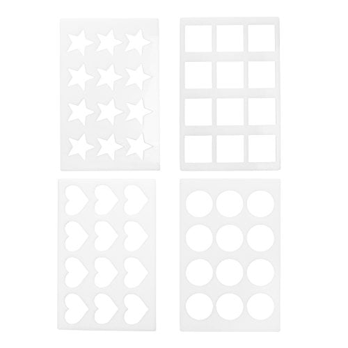 COSMOS 4 Different Designs Assorted Chocolate Chablon Cookies Stencil Mold for Cake Decoration