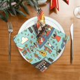 thumbnail image 2 of Iauyy Satin Napkins Set of 4- Cute Music Festival Doodle DIY Printing Decoration Cloth Napkin- Easy Care for Home/Party, 2 of 8