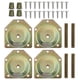 thumbnail image 1 of BRIGHTFUFU 4 unids placas de montaje en ángulo para patas de muebles Sofá Placas de fijación de la pata, 1 of 7