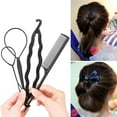 KPLFUBK 4PC Braid Clip Tail Maker Hair Styling Tools Ponytail Styling