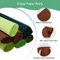 thumbnail image 2 of Uxcell 2-Pack Crepe Paper Rolls 8.2ft x 20 Soft Paper Streamer Sheet Decorative Craft Streamer [Coffee Color], 2 of 2