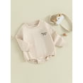 thumbnail image 3 of Yunliwuli Family Matching Sweatshirt Adult Baby Letter Print Round Neck Sweatshirt/ Jumpsuit Sportswear Tops, 3 of 9