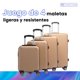 thumbnail image 3 of Set de 4 Maletas Rígidas Check In Dorado Grande Mediana Chica Carry On, 3 of 12