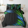 thumbnail image 1 of Erosebridal 3D Glowing Bedding Sets King Size, Modern Abstract Comforter Sets with Sheets, Geometry Striped Decor, Reversible 7pcs, 1 of 5