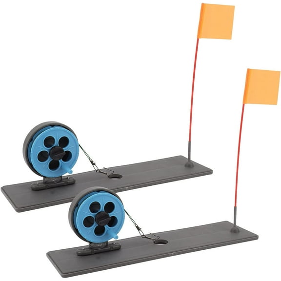 2Pcs Ice Fishing Flag Marker Rod, Portable Lightweight Floating Ice Fishing Flag Fishing Rod Tip Up Other Fishing Tools and Accessories