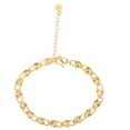 thumbnail image 1 of EeaseMX Pulsera de trébol de cuatro hojas de alta gama, chapada en oro, estilo retro, para mujer, ideal como regalo de fiesta o boda (dorada)., 1 of 7