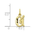 thumbnail image 3 of Diamond2Deal 10K Yellow Gold Solid Small Letter G Initial Charm Pendant for Women, 3 of 5