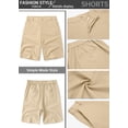 thumbnail image 5 of COOFANDY Men' Casual Linen Shorts 8 Inch Inseam Elastic Waist Lightweight Summer Beach Shorts, 5 of 6