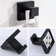 thumbnail image 5 of 10-Pieces Bathroom Hardware Set Matte Black Bathroom Accessories Set SUS304 Towel Bar Set Includes 2 Towel Bar 23.6 Inch+2 Towel Holder+2 Toilet Paper Holder+4 Towel Hook (10, Matte Black), 5 of 6