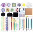 thumbnail image 1 of Punteo De Mandala, Kit De Pintura De Arte De Grafiti, Kits De Suministros Para Manualidades Con Cepillo De Bandeja Para Dibujo De Mandala, Pintor Casero 59 Herramientas Inevent HA015635-00, 1 of 7