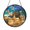 Acrylic 3.5 Inch, variant on Mystical Camel Oasis Night Stained Glass Round Window Suncatcher, Desert Hanging Decor