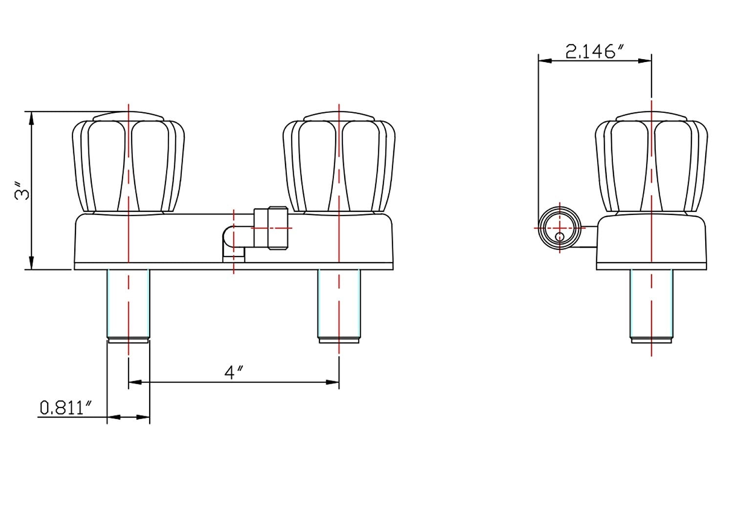 White Dura Faucet Df Sa100a1 Wt Rv Shower Faucet For Exterior