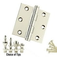 thumbnail image 2 of Embassy 3” x 3” Door Hinge Heavy Duty Hinges Polished Nickel Finish with Steeple Finials, 2 of 7