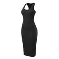 thumbnail image 2 of FashionMille Women Slim Fit Round Scoop Neck Casual Racerback Tank Summer Bodycon Midi Dress, 2 of 5