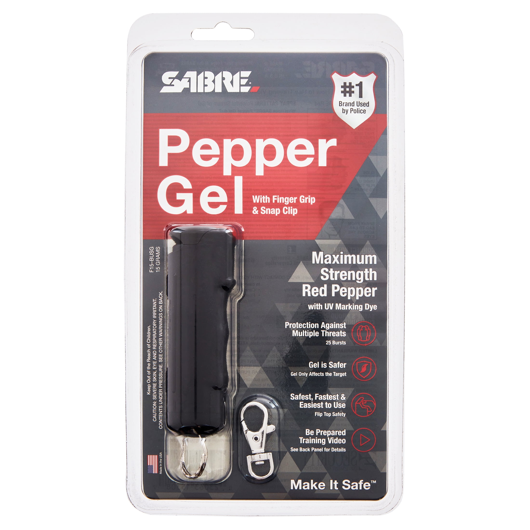 SABRE Runner Pepper Gel with Adjustable Hand Strap, Pink, Solid Print, 0.21  lb 
