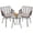 Gray, variant on Skandiquip Small Patio Furniture Set, 3-Piece Outdoor Wicker Bistro Set for Front Porch, Balcony, Includes 2 Chairs with Matching Wicker Table, Natural