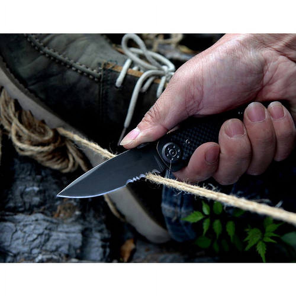 Ozark Trail Serrated Clip Knife with 3" Titanium Coated Blade, 3.75" Aluminum Handle and Pocket Clip - image 3 of 3