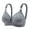 Grey, variant on Summer Back-Closure Support Bra: Triple-Hook Design, Breathable Fabric, Side Support Panels, Beige,S