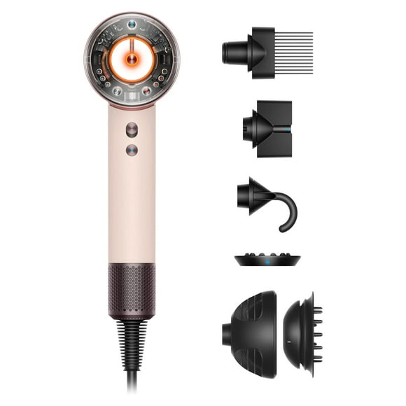 Secadora Dyson Supersonic Nural - Edición Limitada Rosa Cerámica y Oro Rosa | Secado Rápido, Protección del Cuero Cabelludo, 5 Accesorios Magnéticos