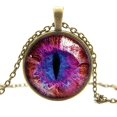 thumbnail image 2 of Collar de mujer Zmd con colgante de cabujón de cristal con pupila de ojo de gato, 2 of 2