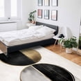 thumbnail image 6 of Area Rugs 5x7 Ft Abstract Mottled Geometric Black Gold Gray Line Circle Moon Non-Slip Washable Rug Indoor Rug Floor Mats Non Shedding Carpet for Living Room Bedroom Dining Room Home Decor, 6 of 8