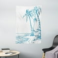 thumbnail image 1 of Holiday Decorations Wall Hanging Tapestry, Modern Illustration of a Tropical Beach with Palm Trees and Hammock Hawaiian Relax, Bedroom Living Room Dorm Accessories, 40 X 60 Inches, by Ambesonne, 1 of 1