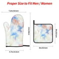 thumbnail image 4 of YFYANG Oven Mitts and Pot Holders Sets 4 Pieces, Non-Slip Heat Resistant Ink Watercolor Art Kitchen Glove Pot Mat for Cooking and Baking, 4 of 8