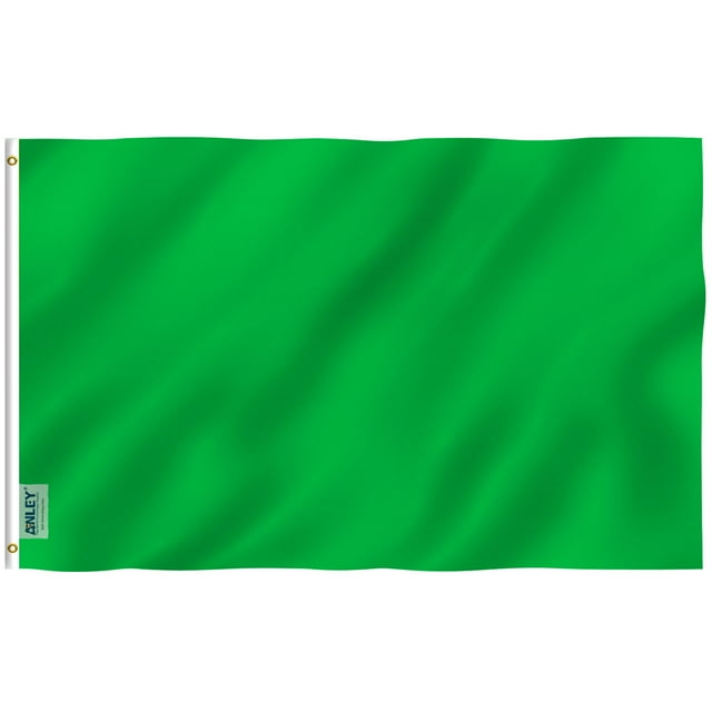 ANLEY Fly Breeze Drapeau Vert Uni 3 X 5 Pieds - Drapeaux Verts Simples en Polyester