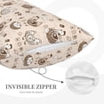 thumbnail image 3 of Daiia Chicken With Floral Bedding Waterproof Pillow Protector Zippered Queen – Bed Bug Proof Pillow Encasement-20"x30", 3 of 6