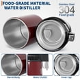 thumbnail image 4 of Water Distillers for Home Countertop, 1Gal/4L Stainless Steel Distilled Water Machine with Glass Container, 750W Desktop Drinking Purifier Filter Distilling Kit, 4 of 9